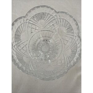 Vintage 1980's Godinger "freedom" Pattern, Clear Crystal Candy Dish